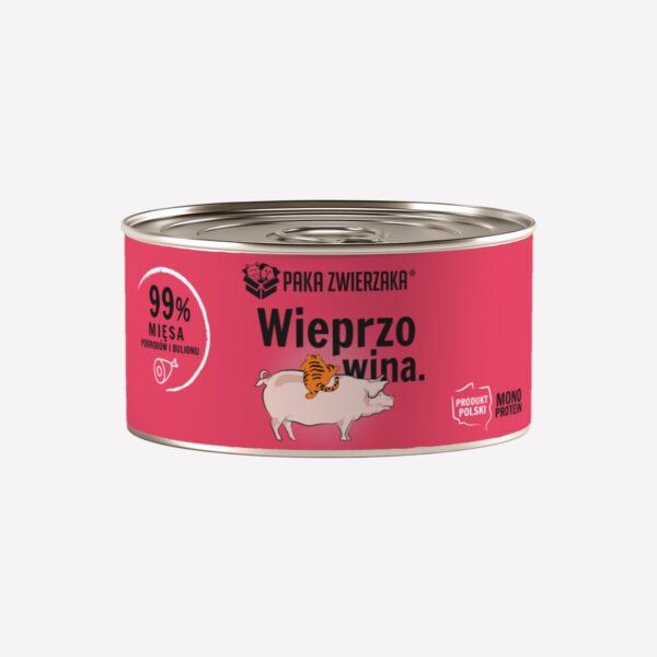 Karma mokra dla kota PAKA ZWIERZAKA wieprzowina 200g