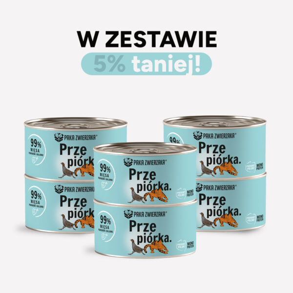 ZESTAW Karma mokra dla kota przepiórka 200g x 6 szt.