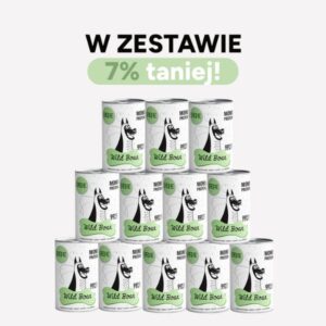 ZESTAW Karma mokra dla psa PEPE wild boar 99% dziczyzna 12x400g