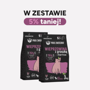 ZESTAW Karma sucha dla psa PAKA ZWIERZAKA wieprzowina z gruszką S 3kgx2